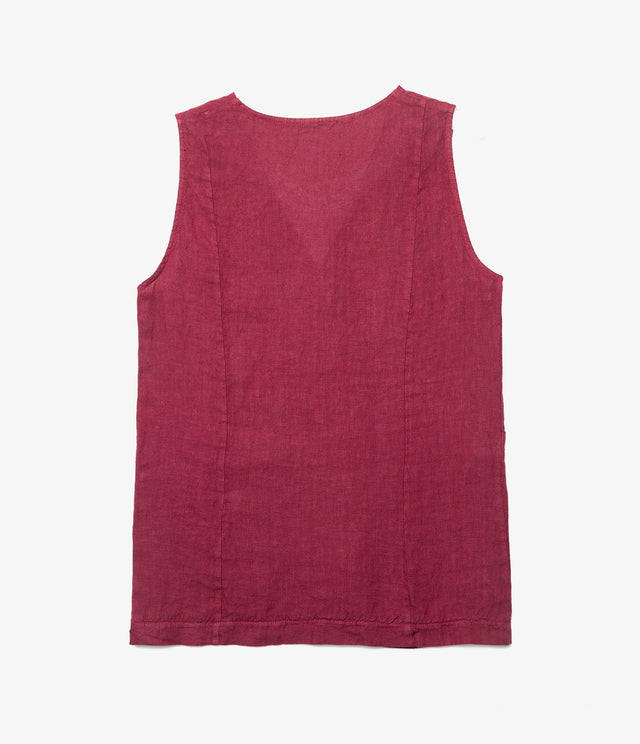 Guillete Mujer 100% Lino Firenze Burdeo