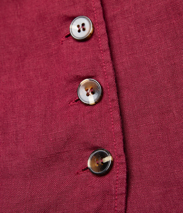 Guillete Mujer 100% Lino Firenze Burdeo