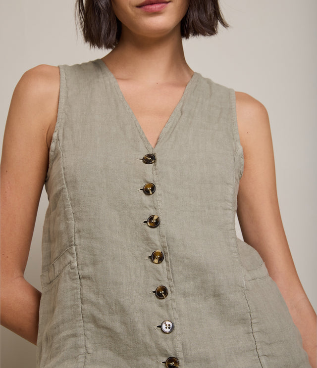 Guillete Mujer 100% Lino Firenze Salvia