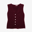 Top Mujer Viscosa Italiana Botones Burdeo