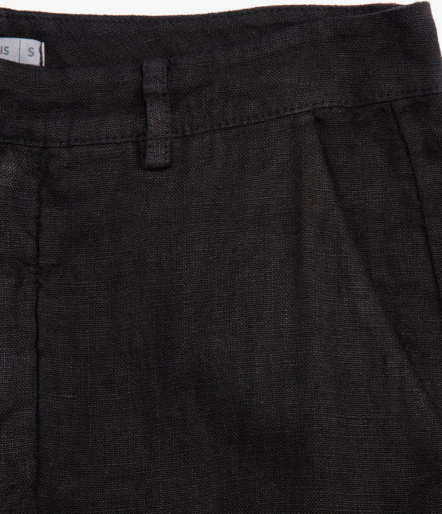 Pantalón Mujer 100% Lino italiano Fiore Negro