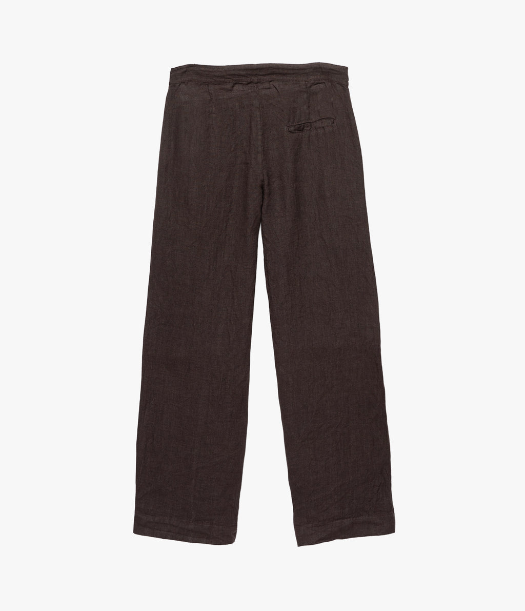 Pantalón Mujer 100% Lino Firenze Cafe Chocolate