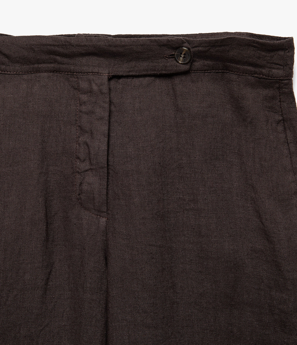 Pantalón Mujer 100% Lino Firenze Cafe Chocolate
