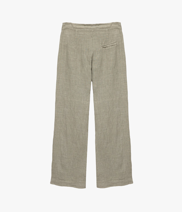Pantalón Mujer 100% Lino Firenze Verde