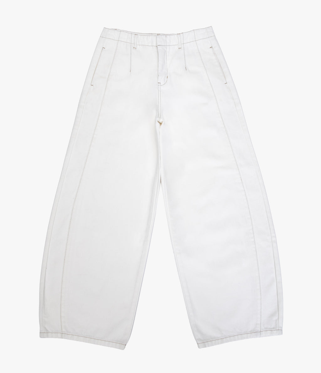 Pantalón Barrel Denim Belle Blanco