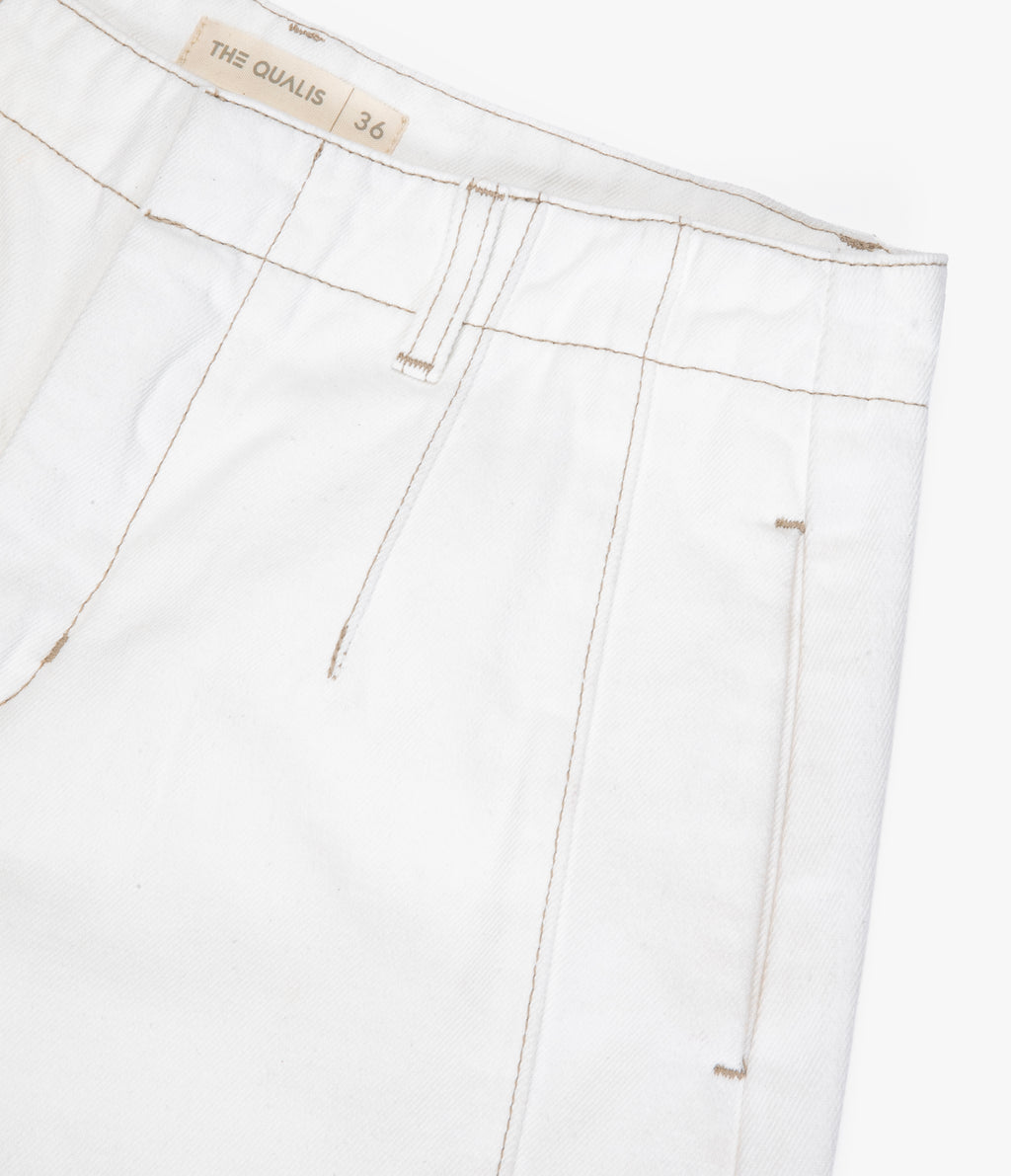 Pantalón Barrel Denim Belle Blanco