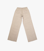 Pantalón Mujer Denim 100% Algodón Rayado Beige