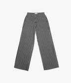 Pantalón Mujer Denim 100% Algodón Rayado Gris Marengo