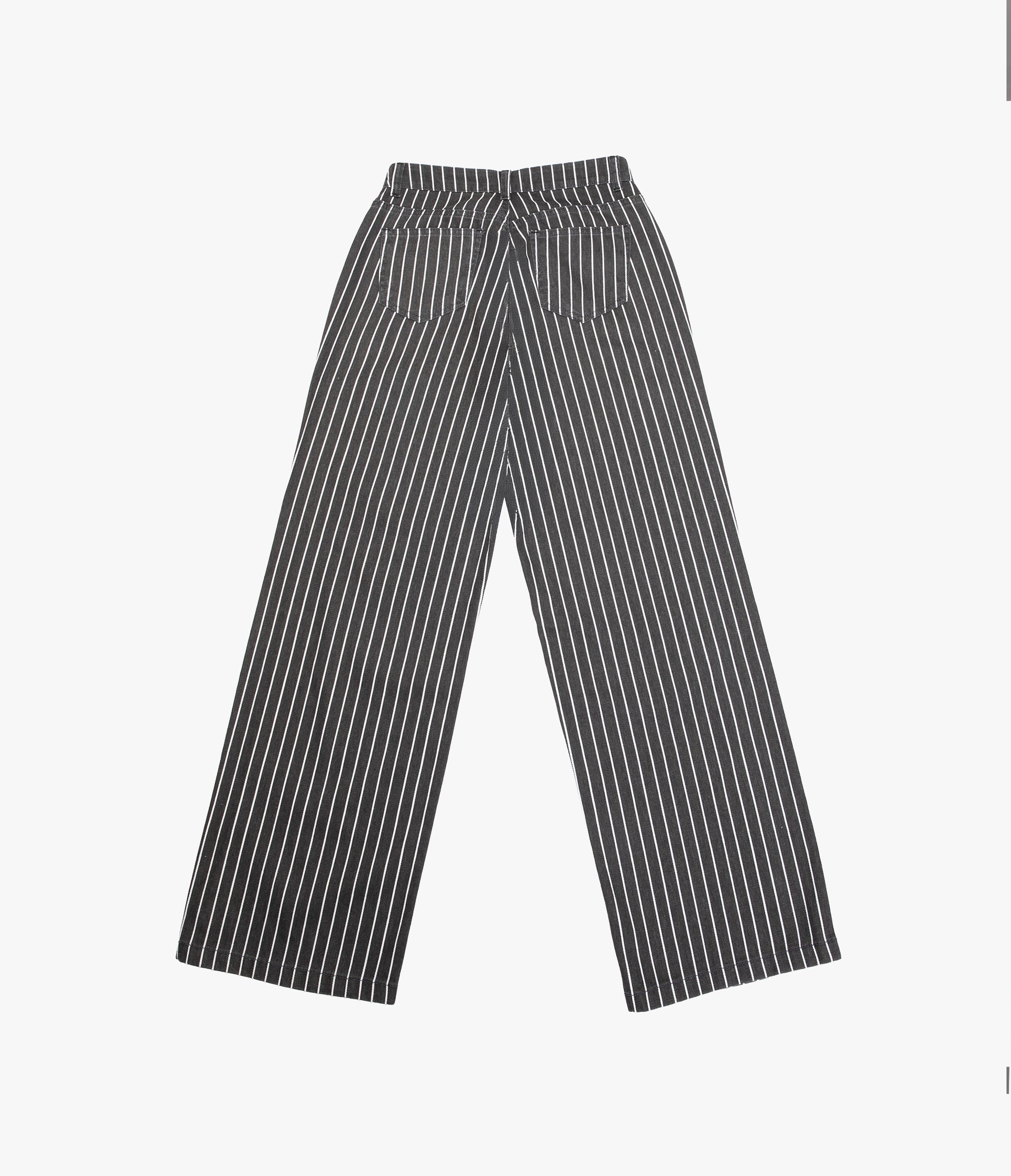 Pantalón Mujer Denim 100% Algodón Rayado Gris Marengo