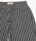 Pantalón Mujer Denim 100% Algodón Rayado Gris Marengo