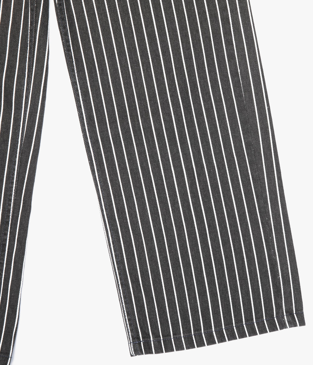 Pantalón Mujer Denim 100% Algodón Rayado Gris Marengo