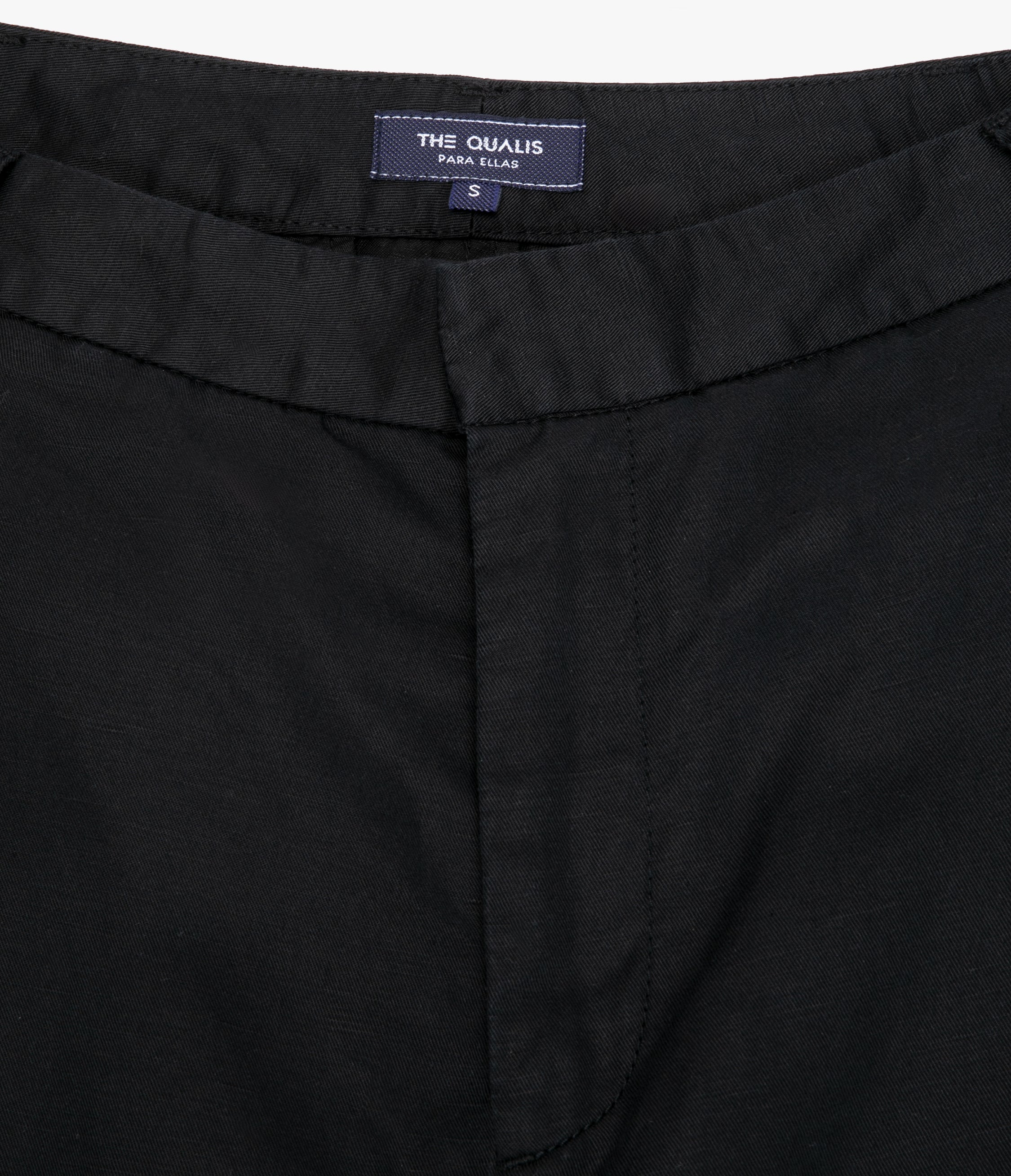 Pantalón Mujer Sastrero Lyocell Lino Elena Negro