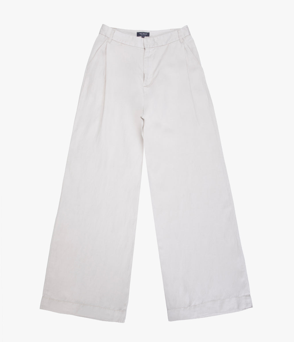 Pantalón Mujer Sastrero Lyocell Lino Elena Ecru