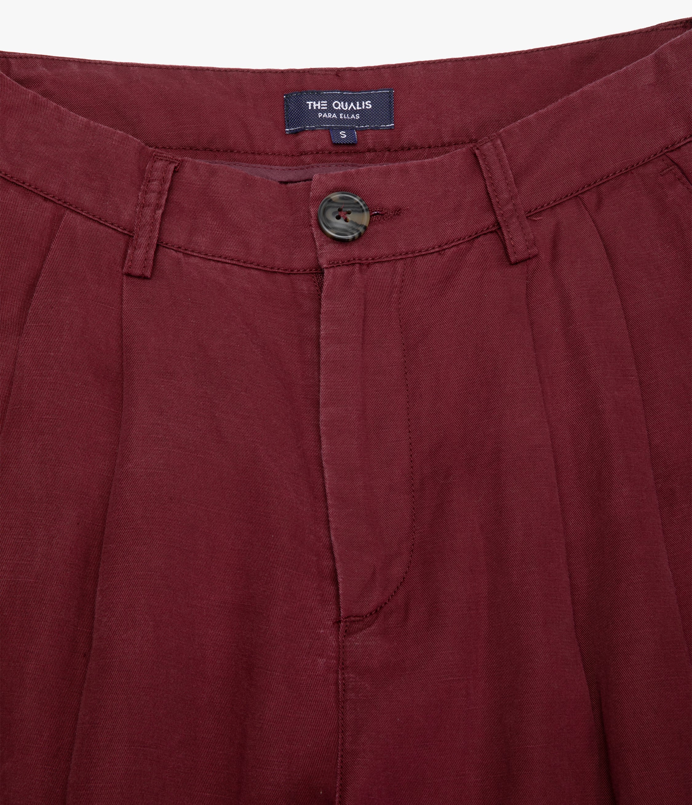 Pantalón Mujer Sastrero Lyocell Lino Alana Burdeo