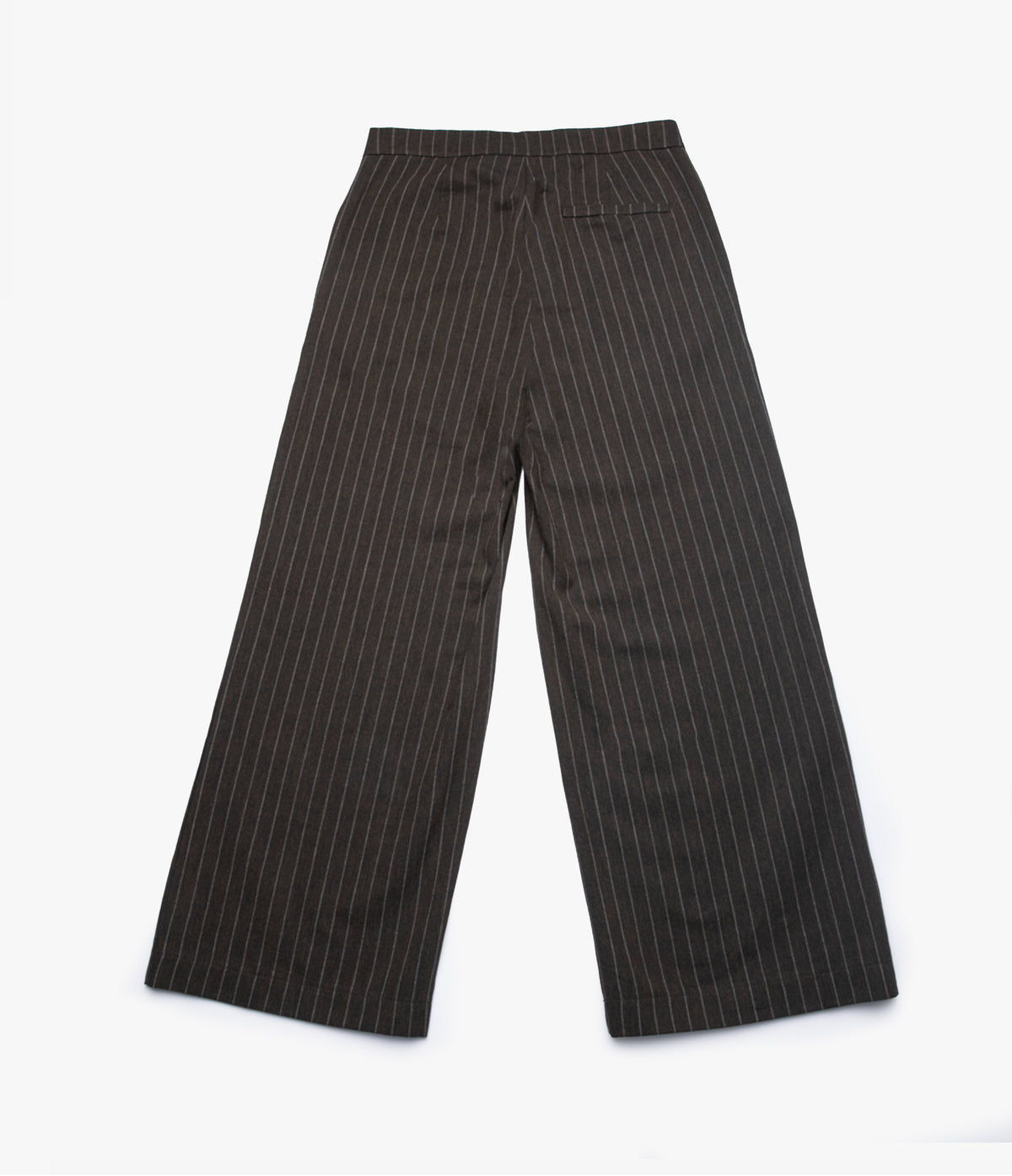 Pantalón Mujer Lino Milan Café Rayado