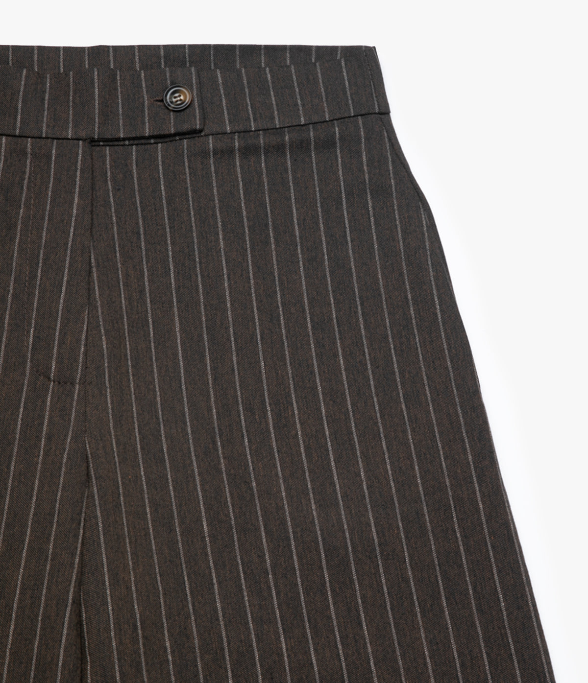 Pantalón Mujer Lino Milan Café Rayado