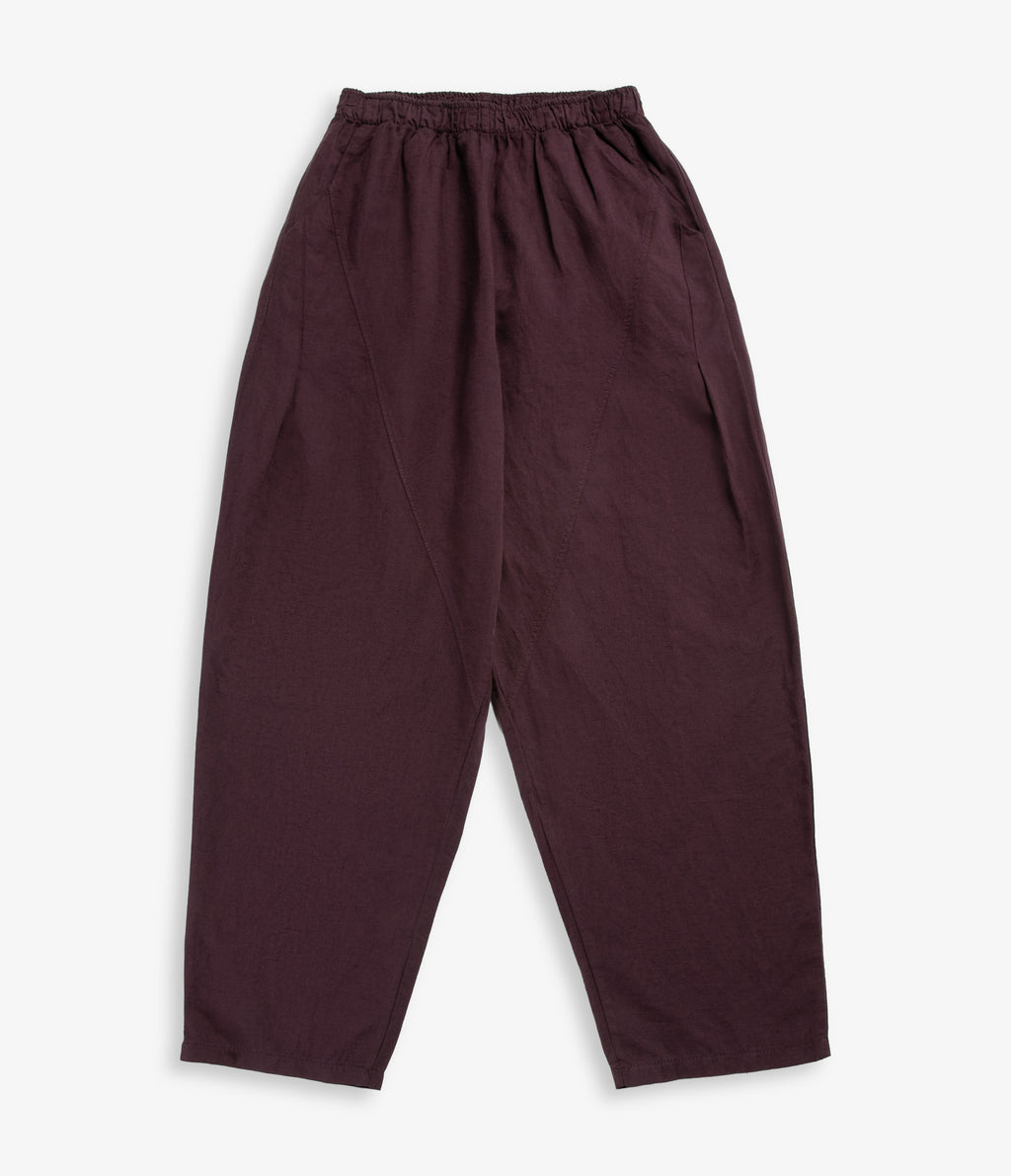 Pantalón Mujer Baggy Lino Parma Morado