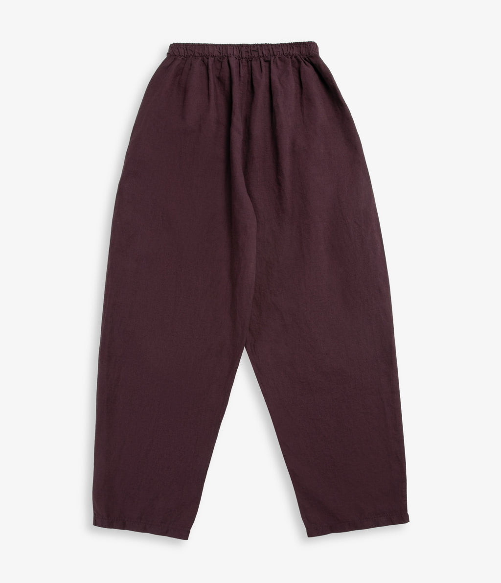 Pantalón Mujer Baggy Lino Parma Morado