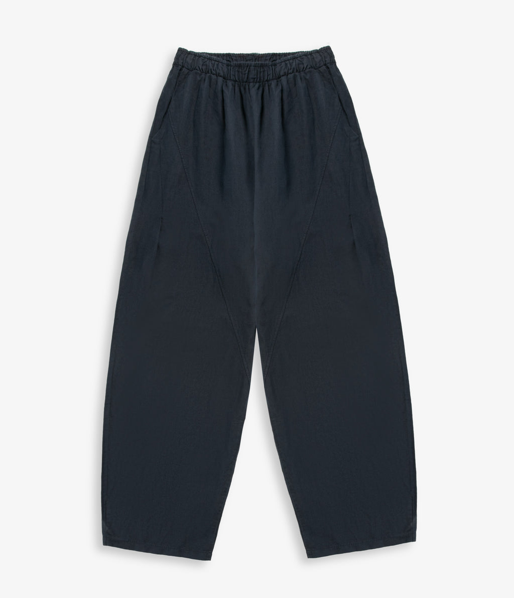Pantalón Mujer Baggy Lino Parma Azul Marino