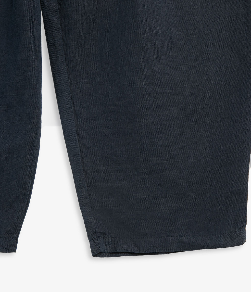 Pantalón Mujer Baggy Lino Parma Azul Marino