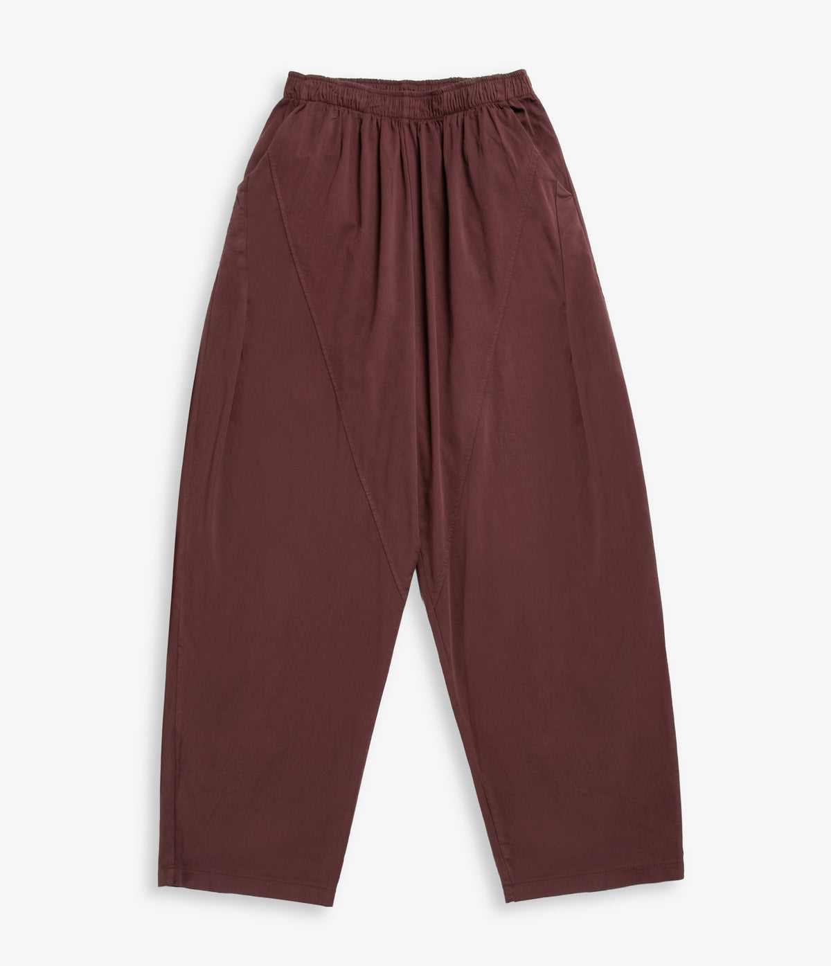 Pantalón Mujer Baggy Algodón Parma Burdeo