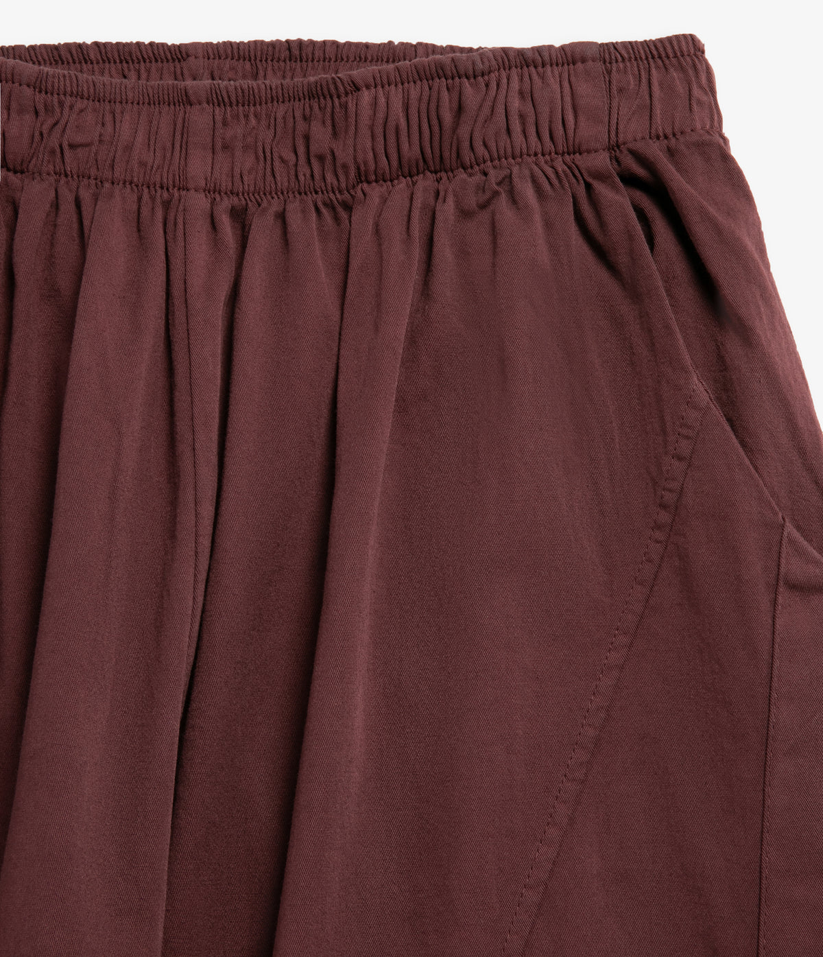 Pantalón Mujer Baggy Algodón Parma Burdeo