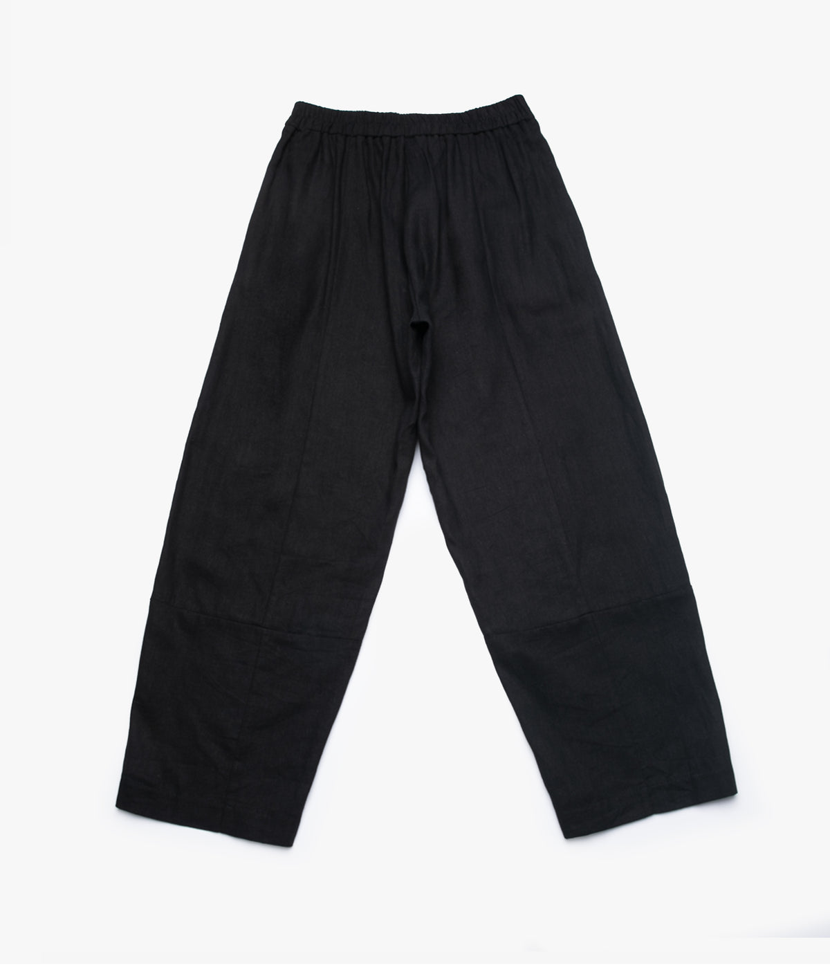 Pantalón Mujer Lino Baggy Negro Verona