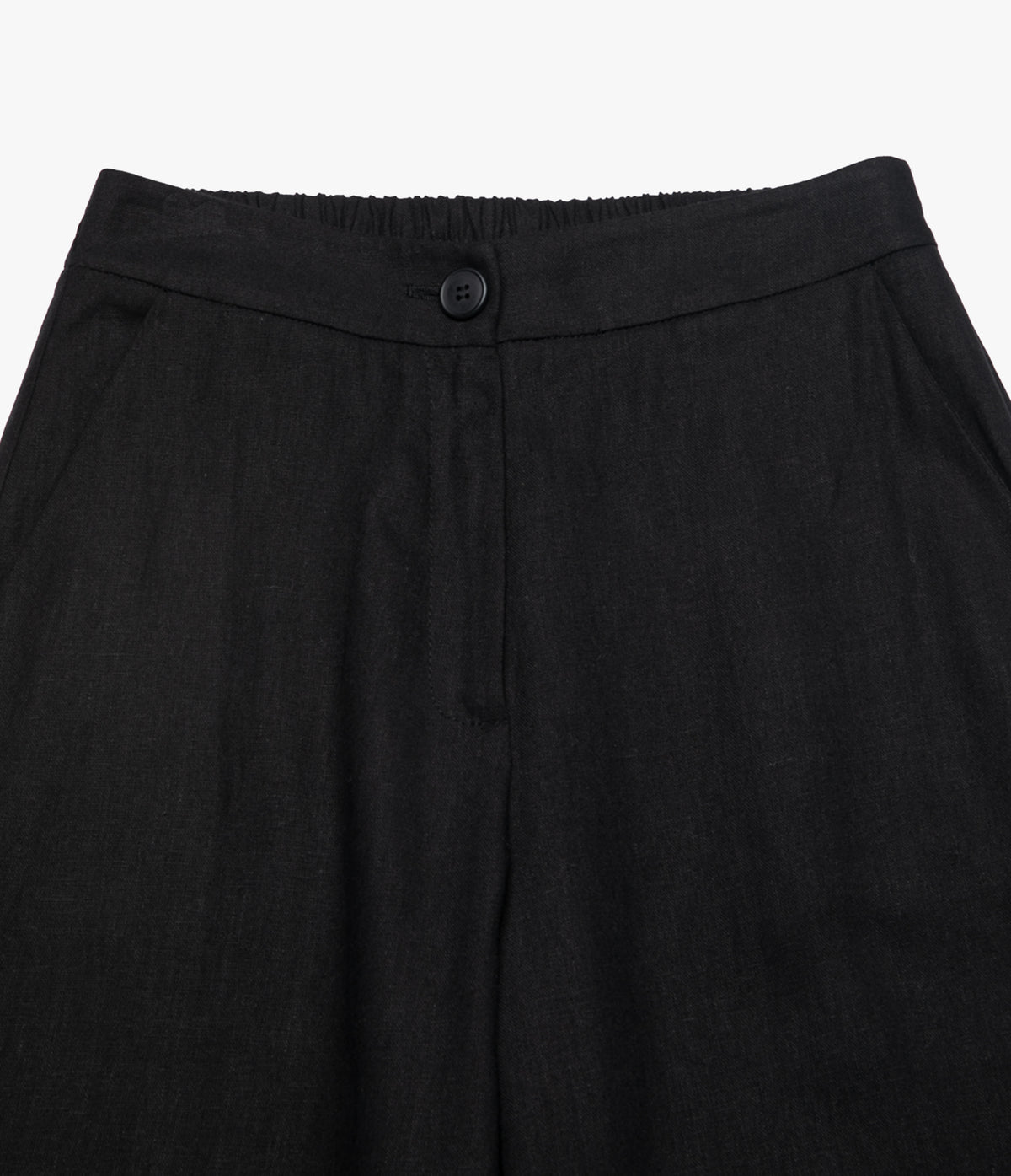 Pantalón Mujer Lino Baggy Negro Verona
