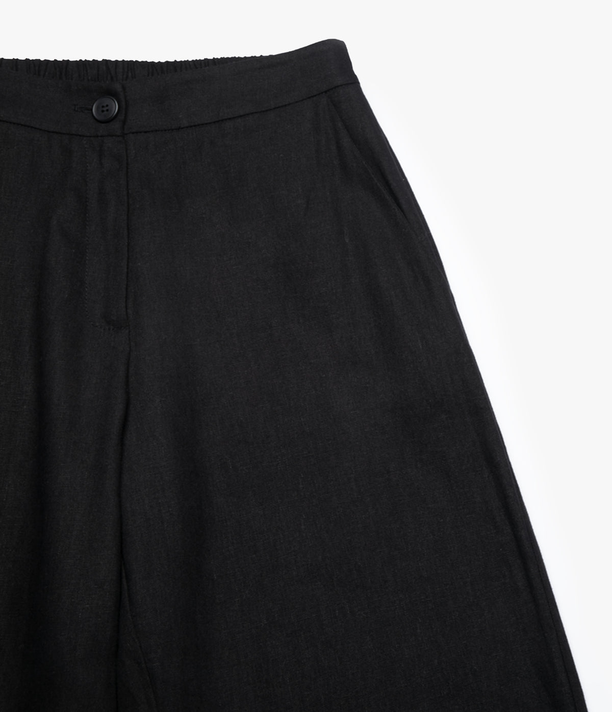 Pantalón Mujer Lino Baggy Negro Verona