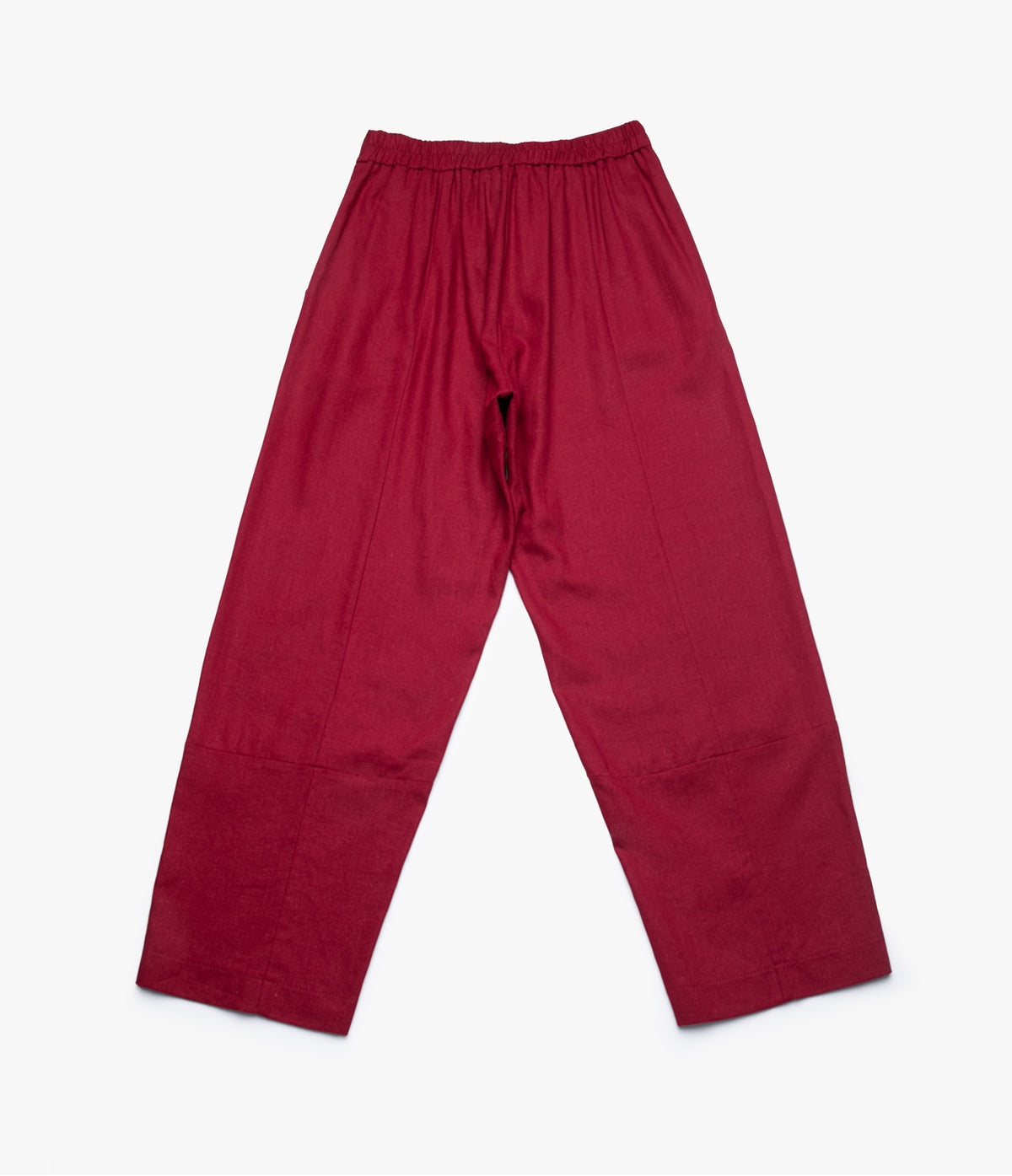 Pantalón Mujer Lino Baggy Burdeo Verona