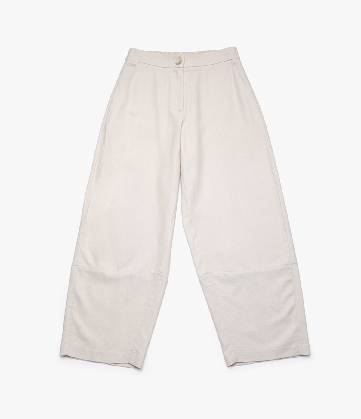 Pantalón Mujer Lino Baggy Beige Verona