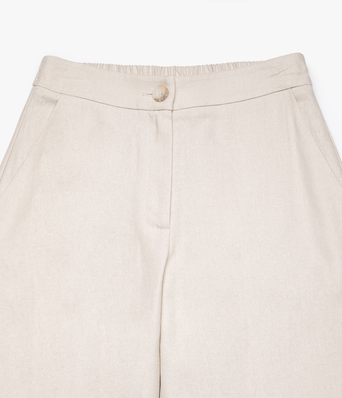 Pantalón Mujer Lino Baggy Beige Verona