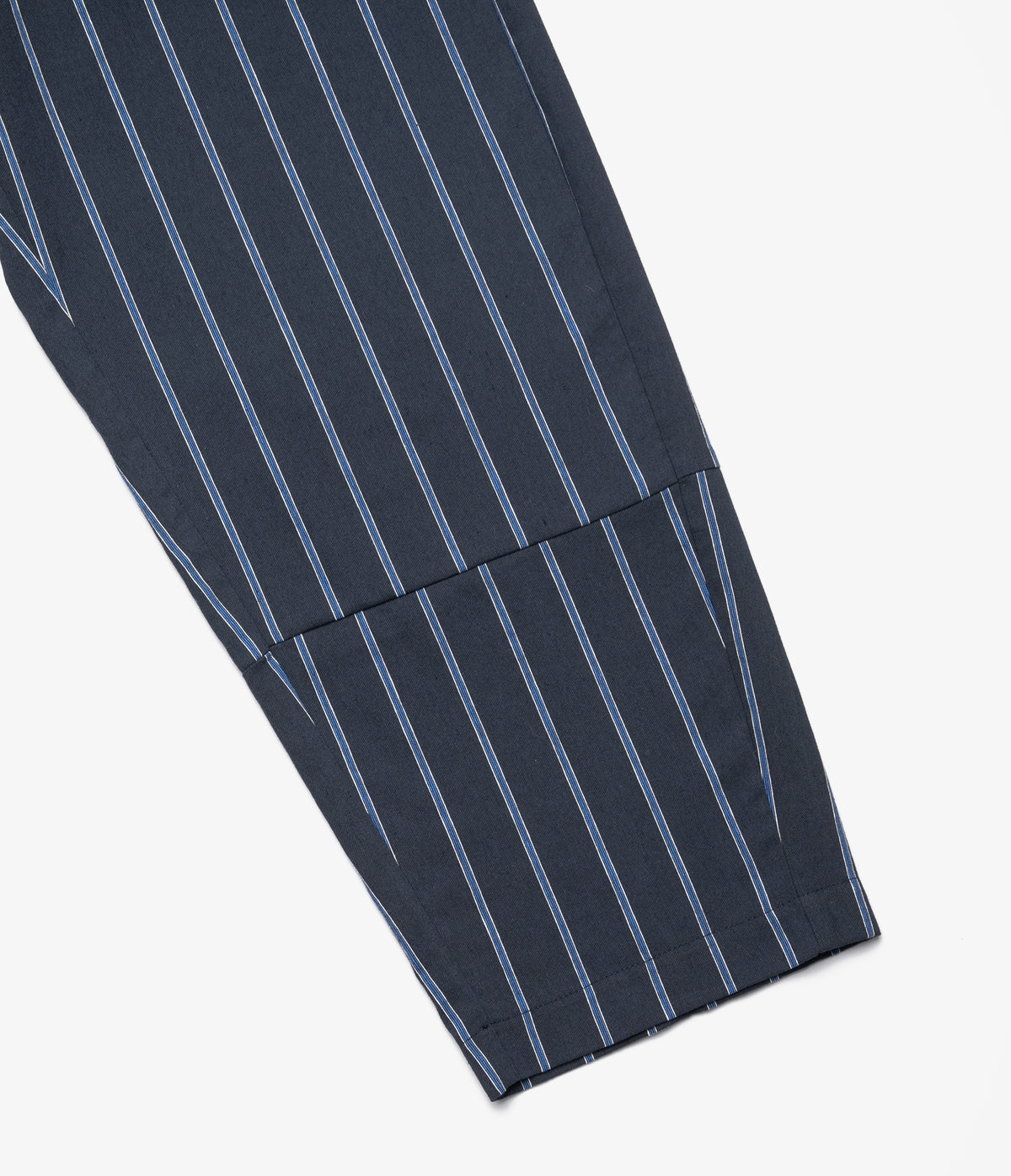 Pantalón Mujer Lino Baggy Rayas Azul Verona