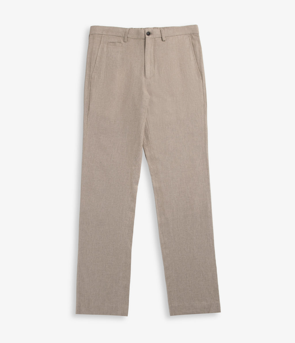 Pantalón Hombre Lino Sam Café