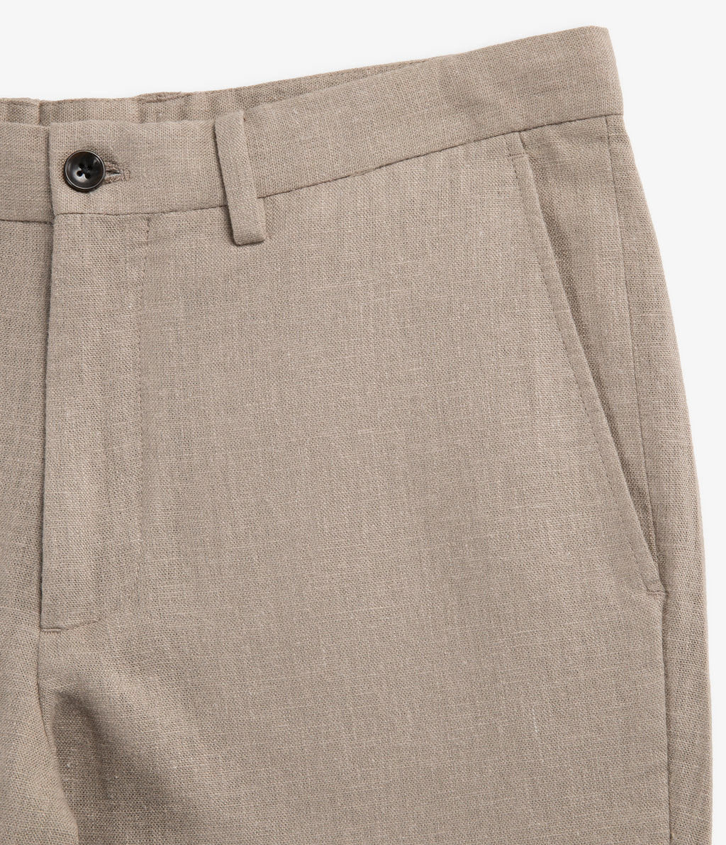 Pantalón Hombre Lino Sam Café