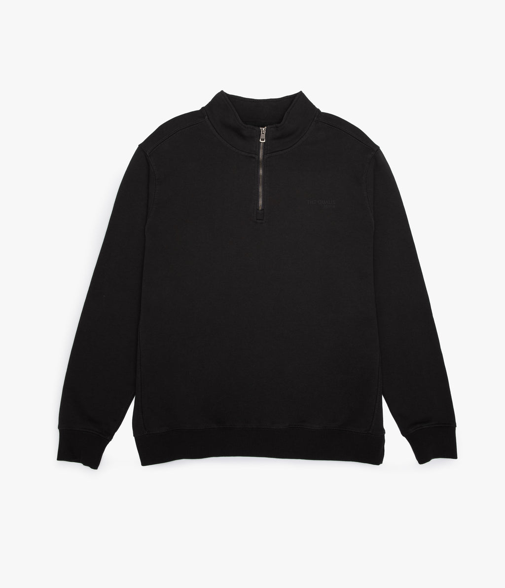Polerón Hombre Algodón Half Zipper Teo Gris