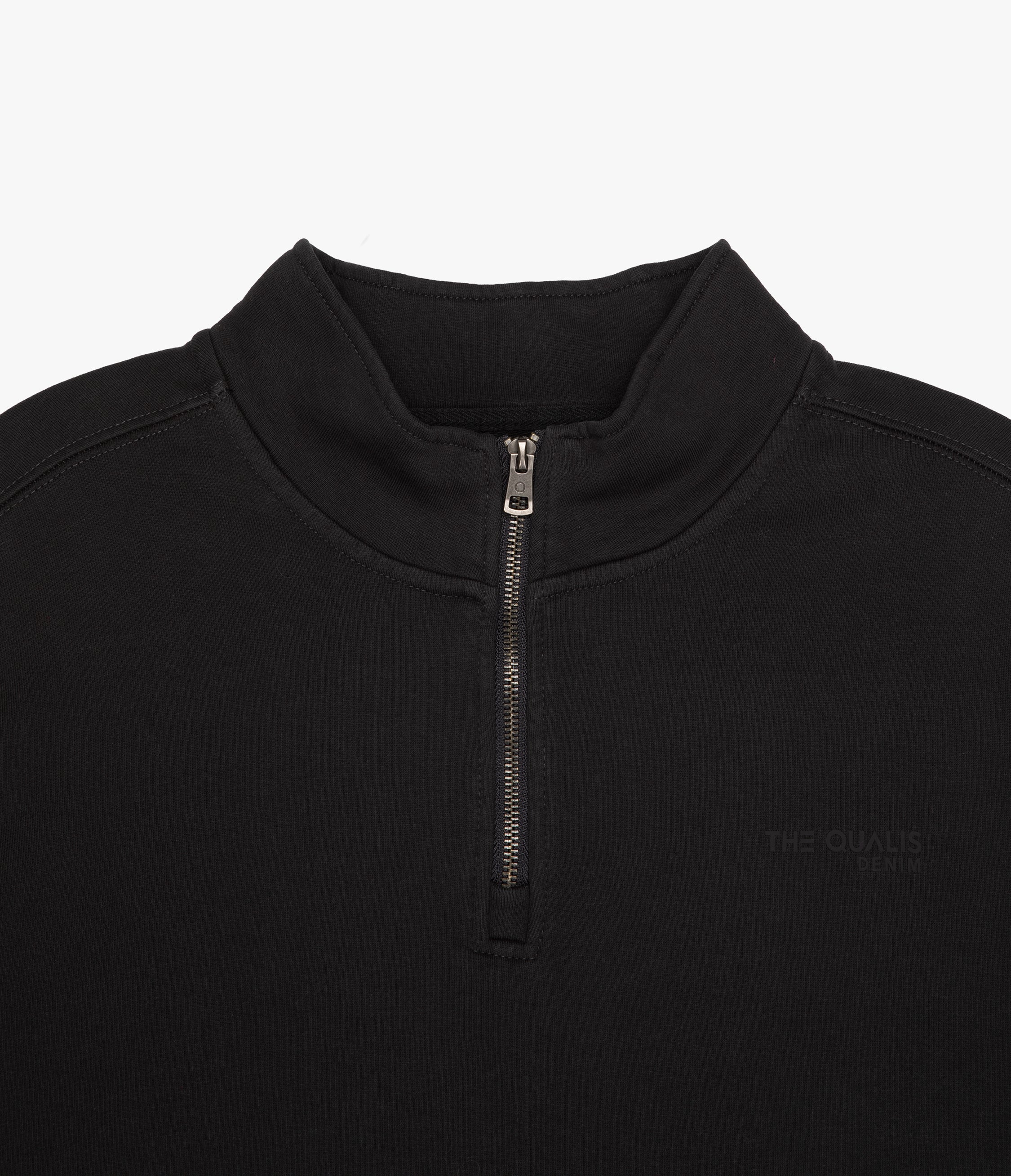 Polerón Hombre Algodón Half Zipper Teo Gris