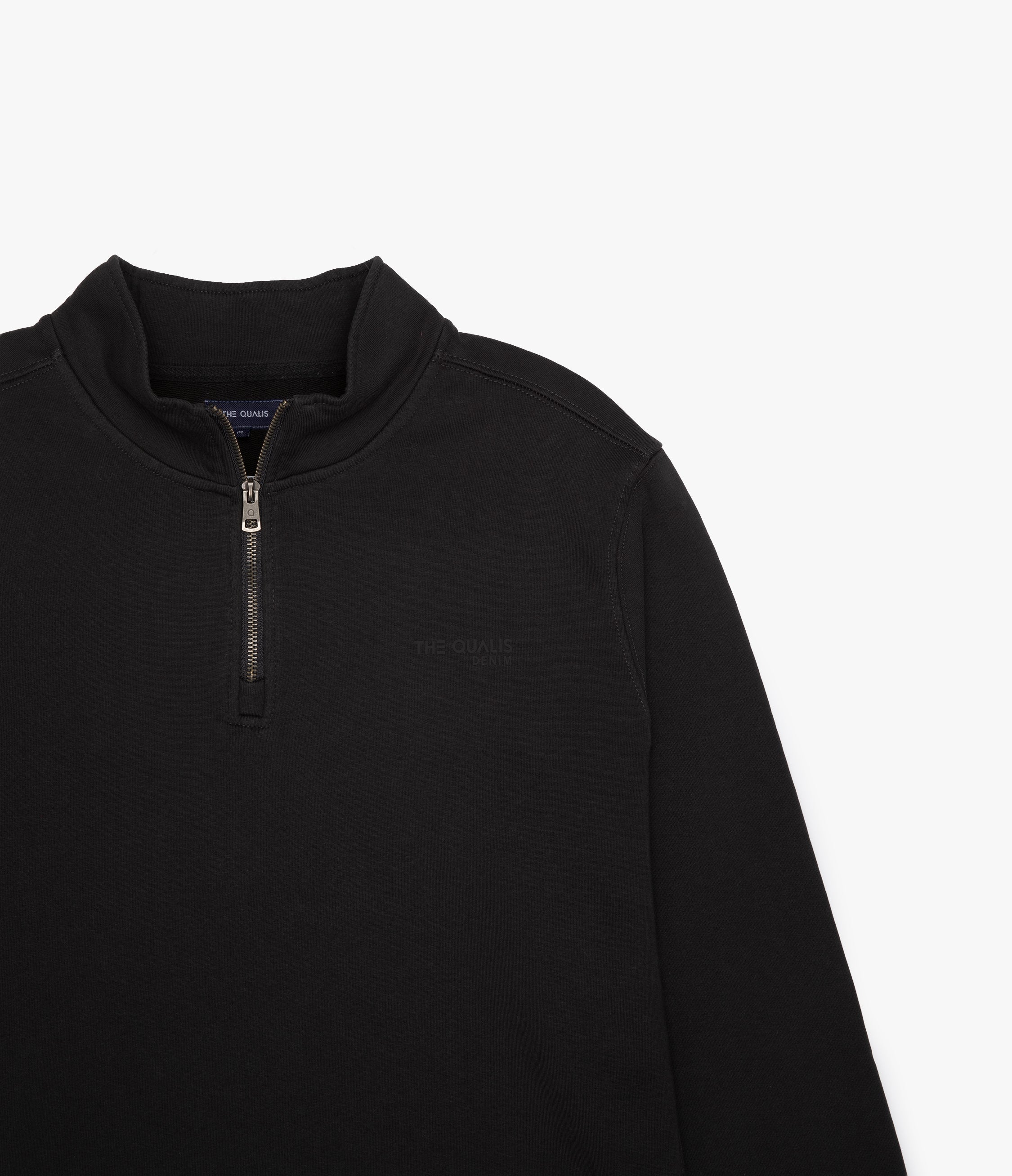 Polerón Hombre Algodón Half Zipper Teo Gris