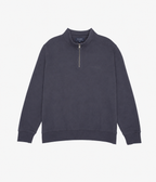 Polerón Hombre Algodón Half Zipper Teo Azul Marino