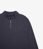 Polerón Hombre Algodón Half Zipper Teo Azul Marino