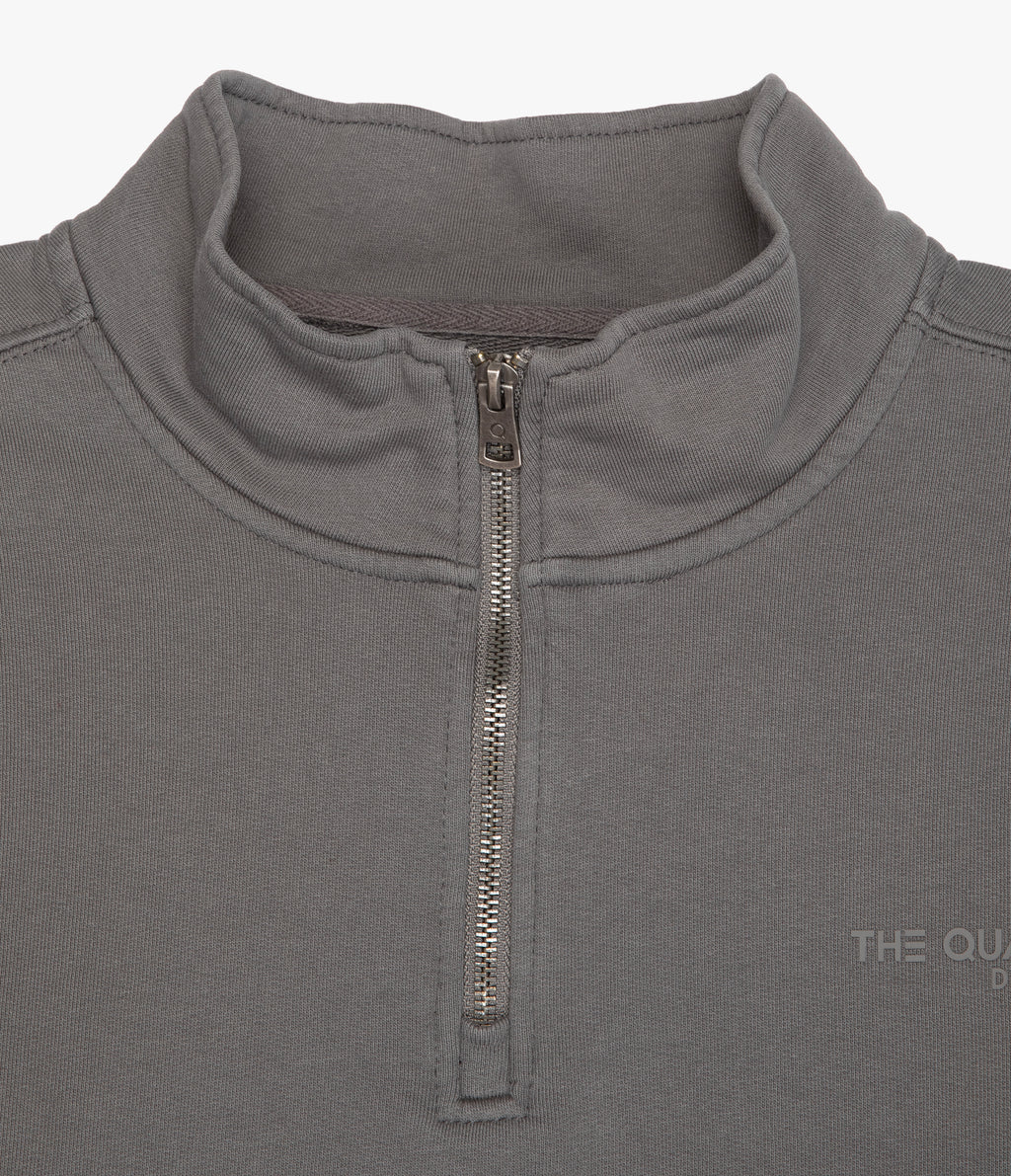 Polerón Hombre Algodón Half Zipper Teo Verde