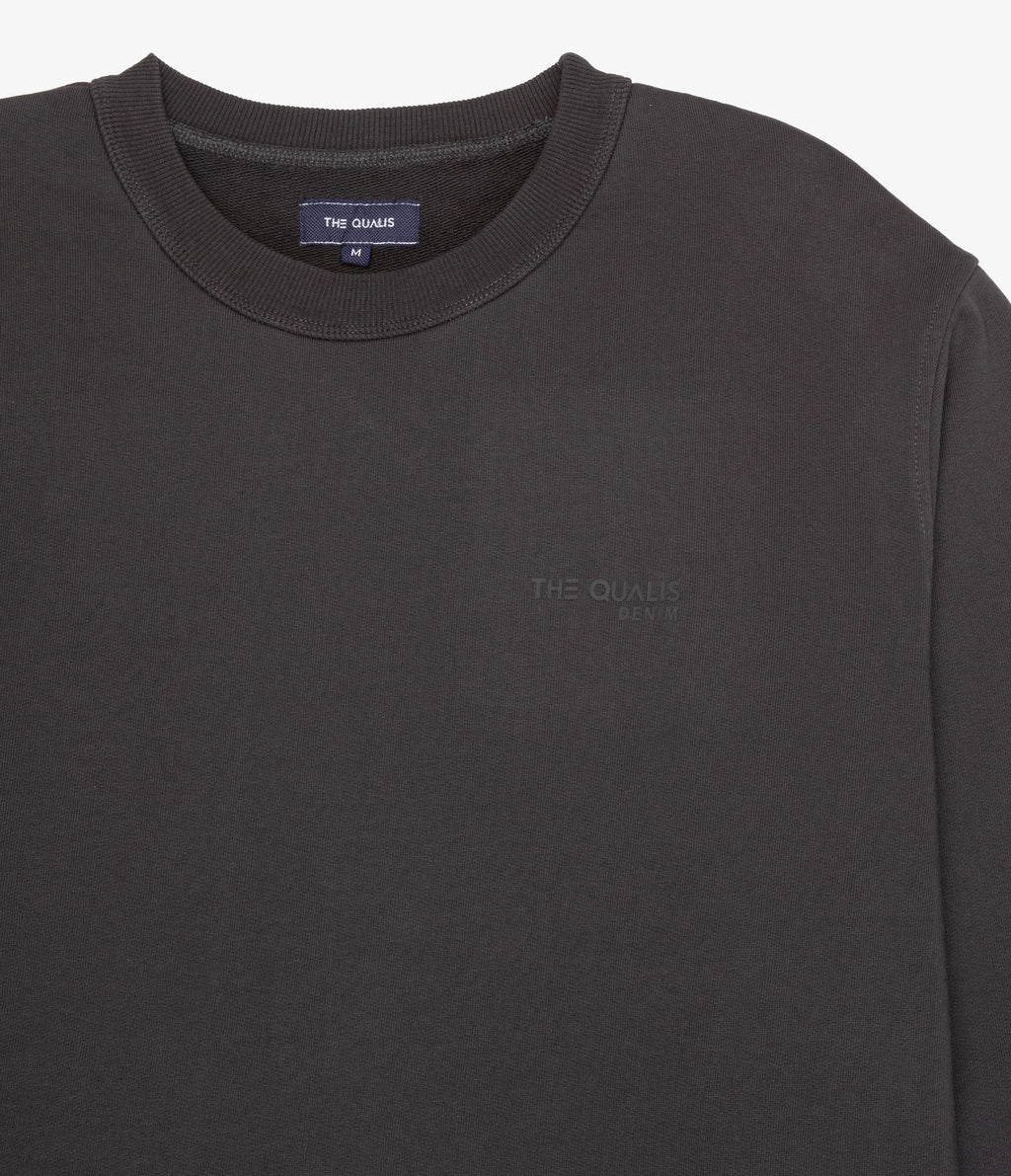 Polerón Hombre Algodón Cuello Redondo Teo Gris