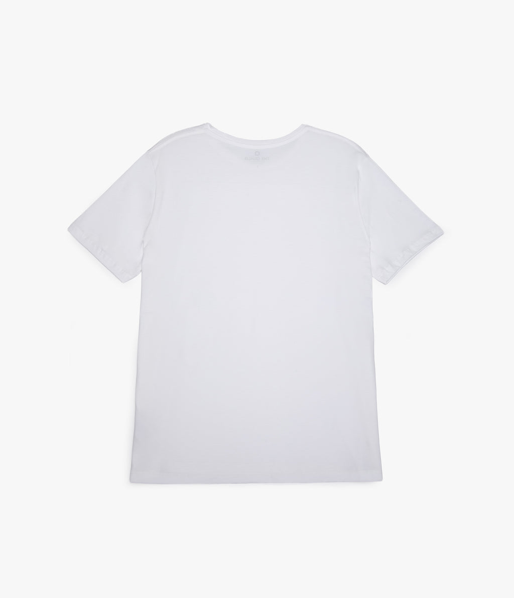 Polera Básica Hombre 100% algodón Pima Blanca