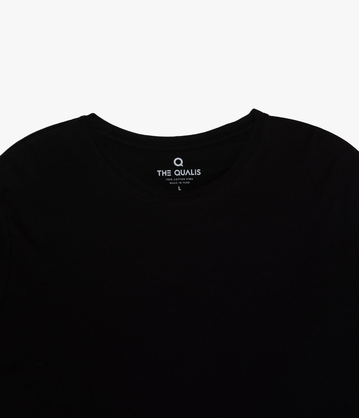 Polera Básica Hombre 100% algodón Pima Negra