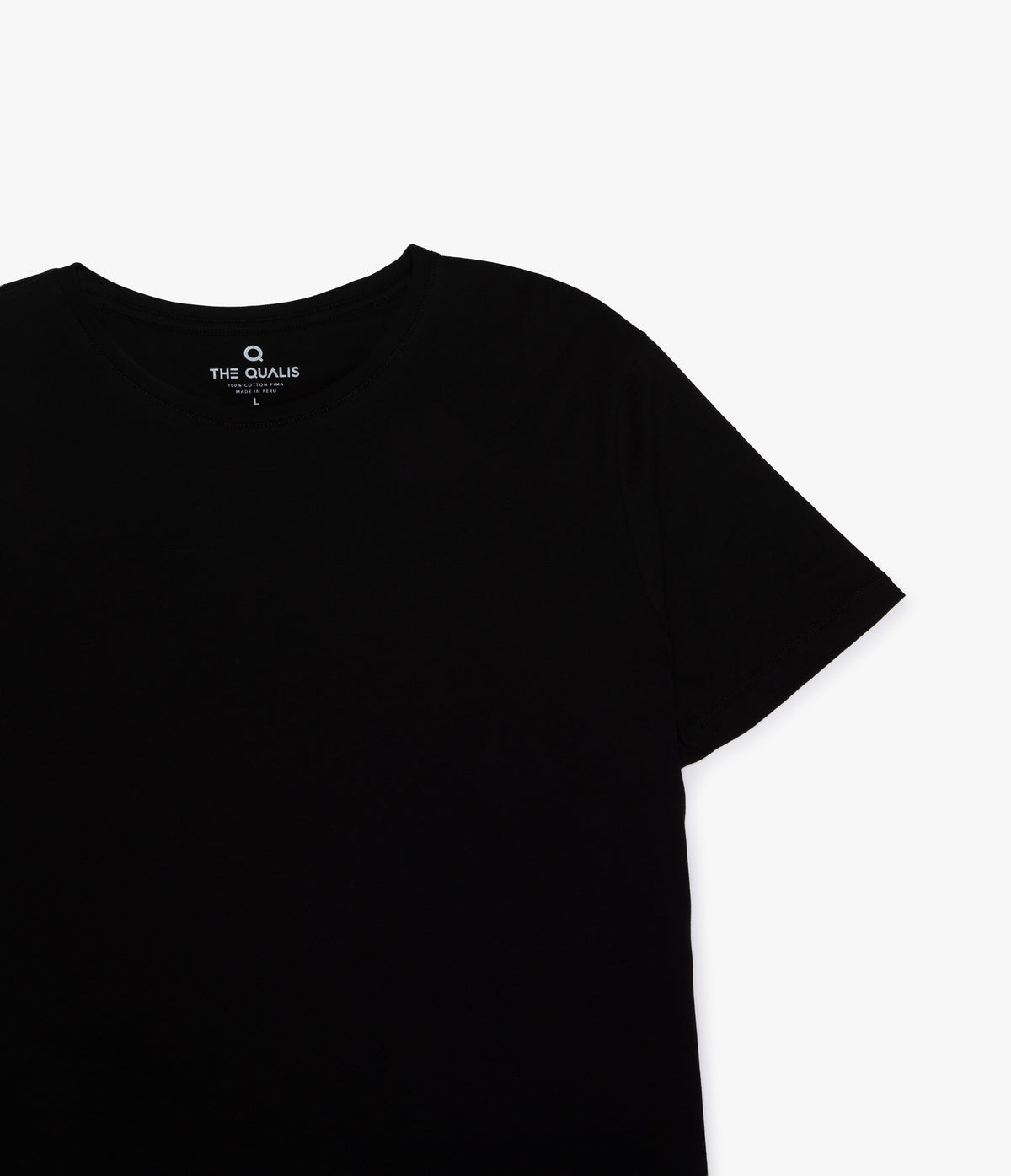 Polera Básica Hombre 100% algodón Pima Negra