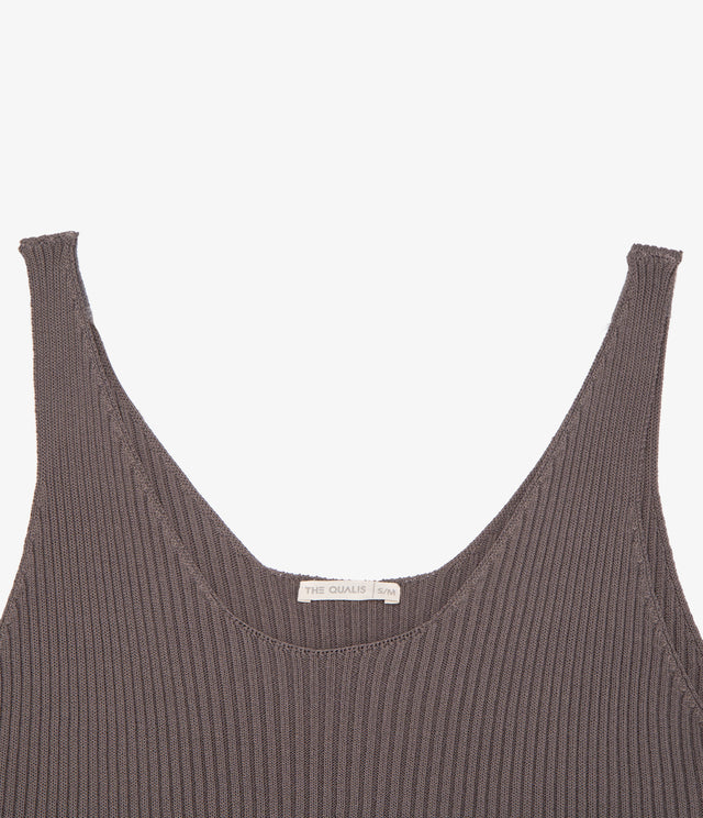 Top Mujer Viscosa Italiana Tabaco