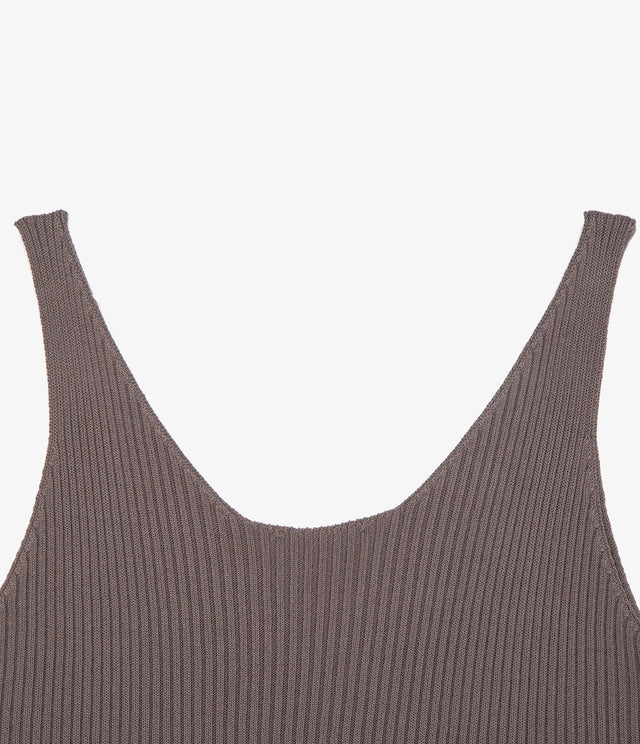 Top Mujer Viscosa Italiana Tabaco