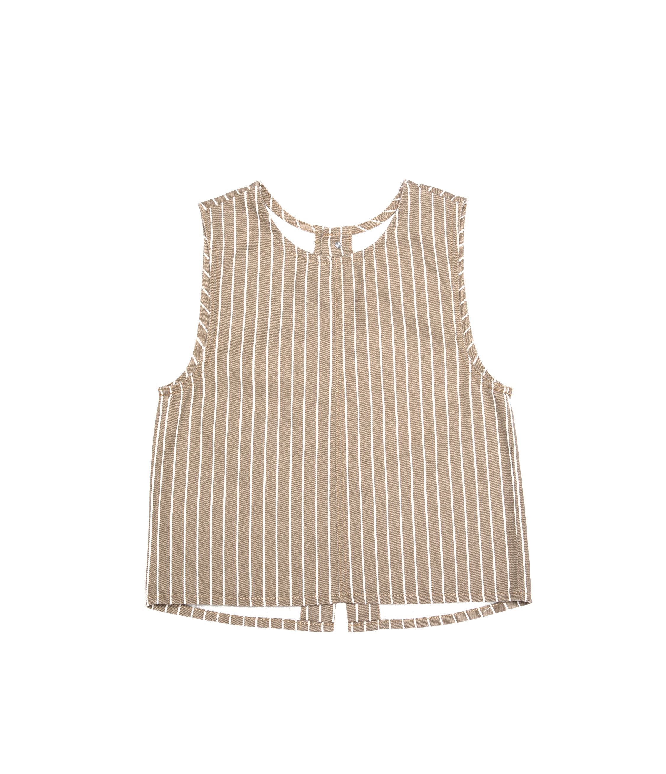 Top Mujer Denim 100% Algodón Rayado Beige