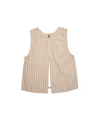 Top Mujer Denim 100% Algodón Rayado Beige