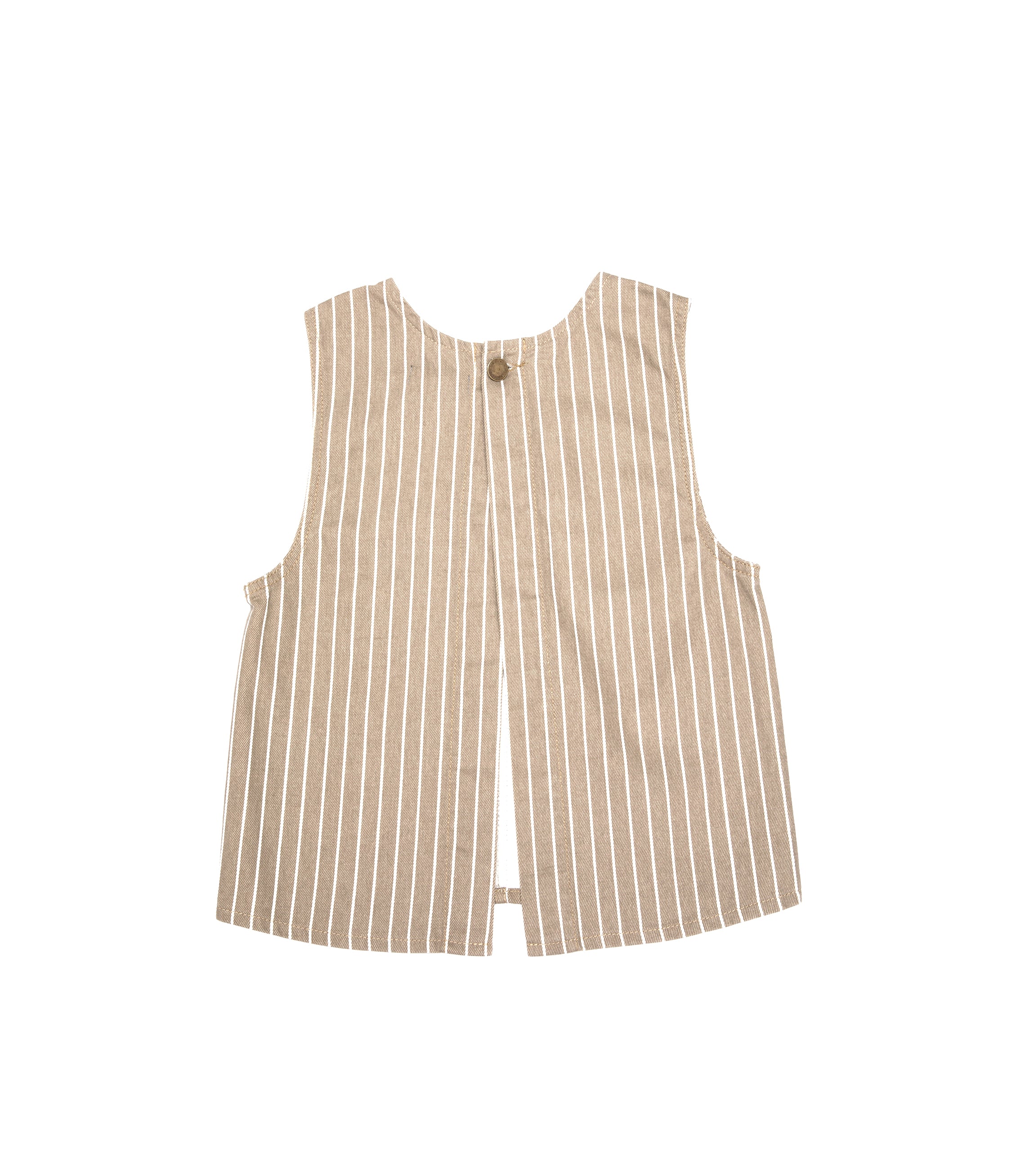 Top Mujer Denim 100% Algodón Rayado Beige